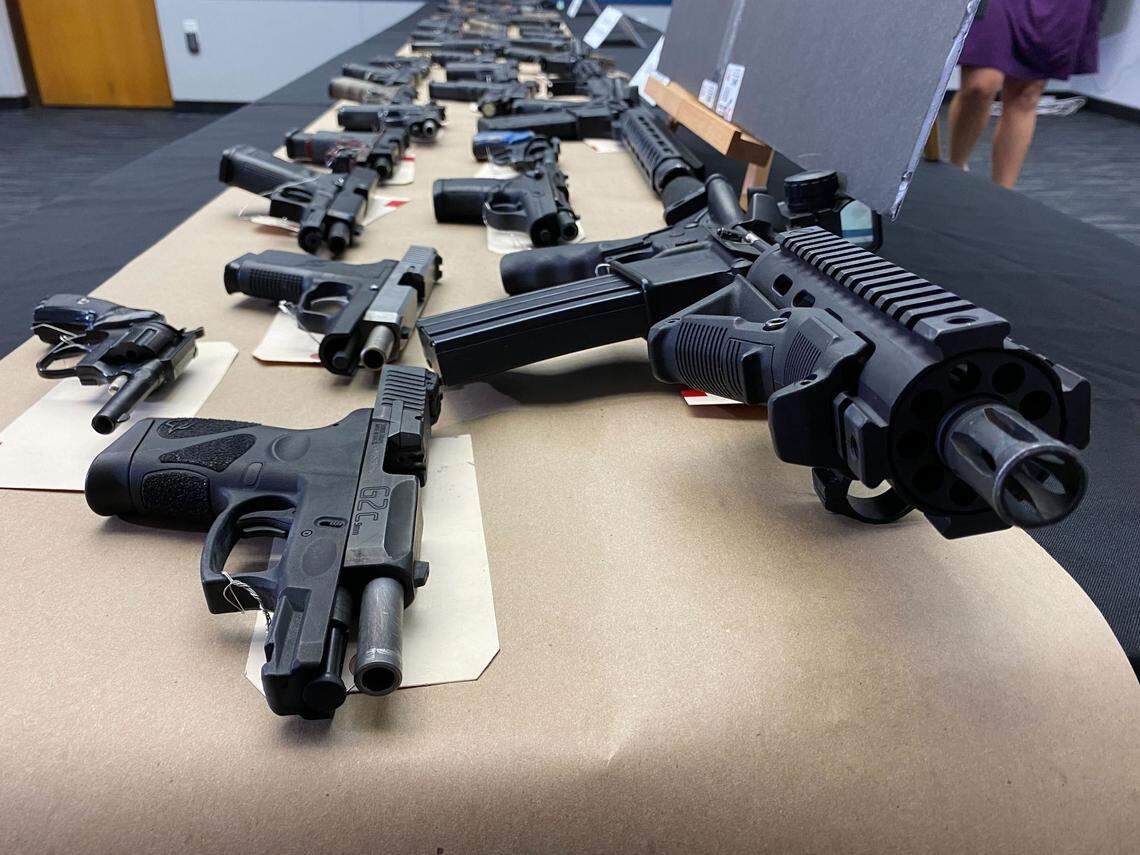 Illegal guns were confiscated during a five-month operation named “No Fly Zone”. Local authorities announced Friday, April 15, 2022, that many arrests were made during the operation.