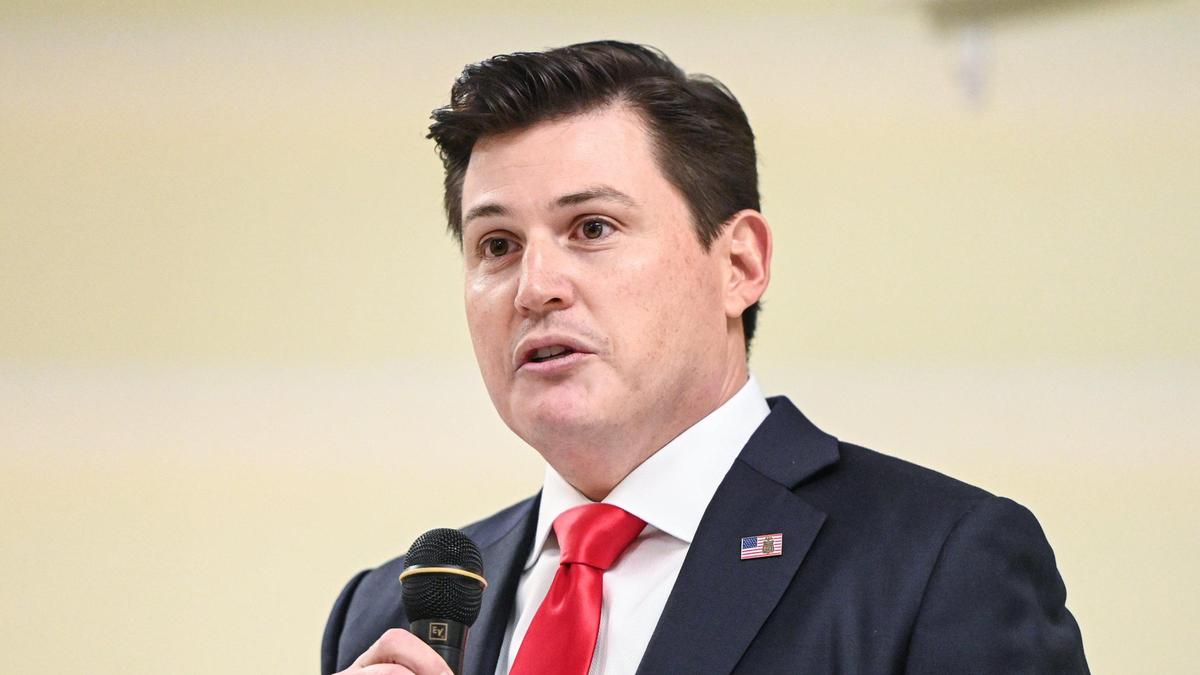 Michael Maher, candidate for Congressional District 22 in the special election that will replace retiring Congressman Devin Nunes. Photographed at a candidate’s forum hosted by the Fresno County Republican Party
