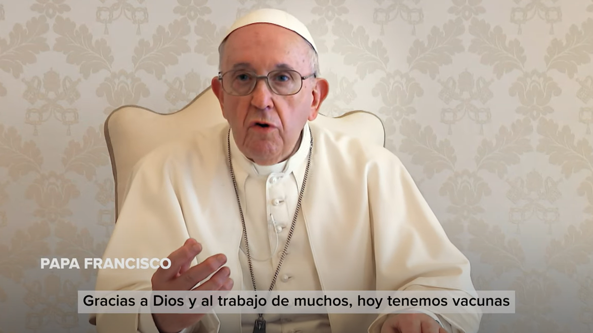El Papa Francisco y seis cardenales y arzobispos de Latinoamérica y Estados Unidos se unieron para transmitir un mensaje de union apoyando las vacunas contra el COVID-19 y la vacunación universal.