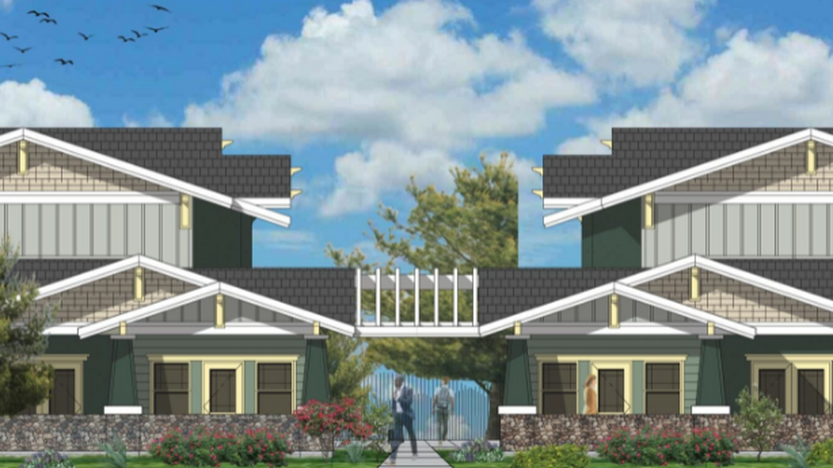 A photo rendering of Avalon Commons, an affordable housing complex proposed by Fresno Housing Authority.