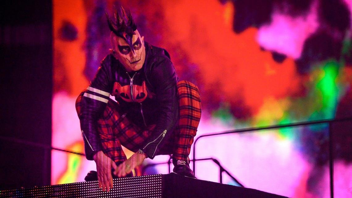 Tool vocalist Maynard James Keenan performs with the band at the Save Mart Center in Fresno on Wednesday, Jan. 15, 2020.