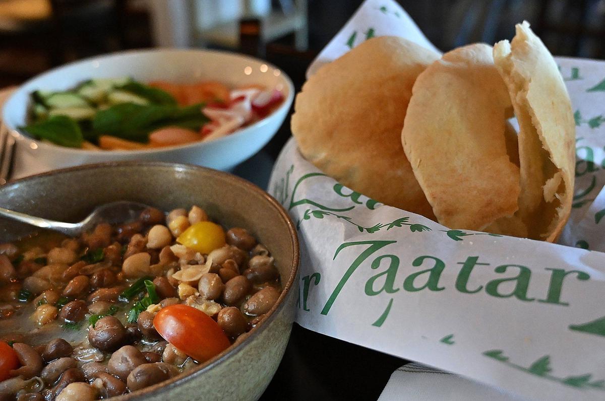 Food from Zaatar Bistro is pictured in this Bee file photo from 2024. The restaurant is opening a streamlined version of its restaurant, Zaatar Downtown, in the Galleria at Civic Center Square in Fresno.