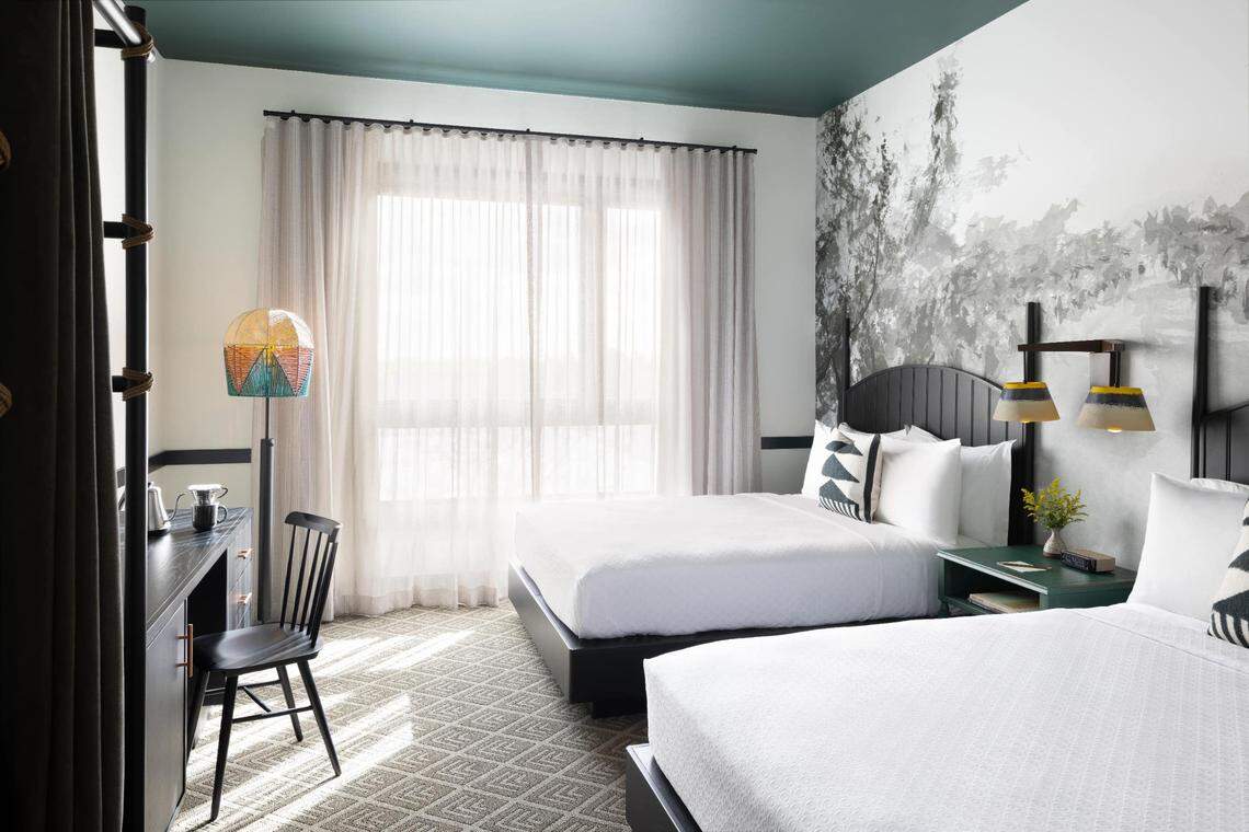 The Main Street Queen room at El Capitan Hotel in Merced.