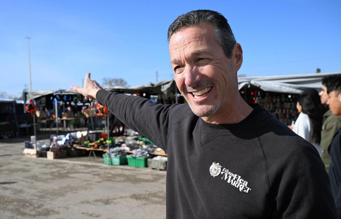 Fresno Flea Market owner Bryan Parisi says the threat of an immigration did affect those atttending the market but has nearly returned to normal, Parisi explained that as a private business, officials would need a search warrant for a specific person. Photographed Sunday, Feb. 16, 2025 in Fresno.