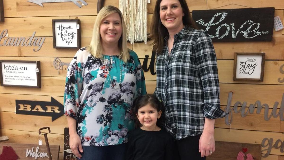 Sisters Kristin Sandoval and Lauren Silvas, along with Silvas’ her daughter Lily, run Vivily Vintage & Handmade on Echo Avenue in Fresno.