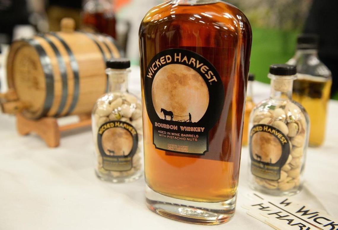 Wicked Harvest's Bourbon Whiskey made with local pistachios is among the new products.