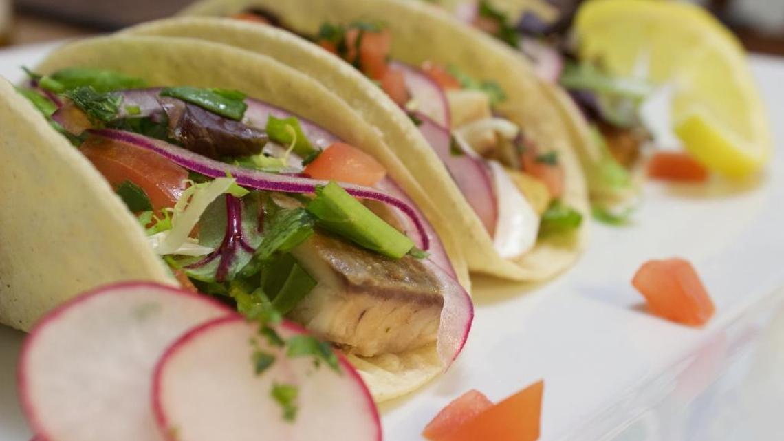 Seared tilapia lime tacos