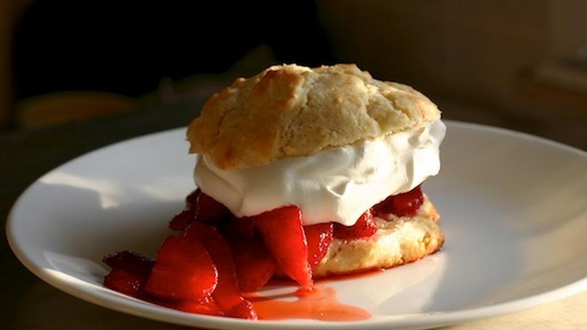 Homemade strawberry shortcake