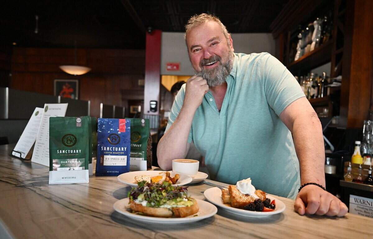 Vatche Moukhtarian has started Cracked Pepper Cafe, offering counter service breakfast and brunch along with his Sanctuary Roasting coffee drinks as an affordable option for customers at his Cracked Pepper Bistro, photographed Tuesday, March 10, 2026 in Fresno.