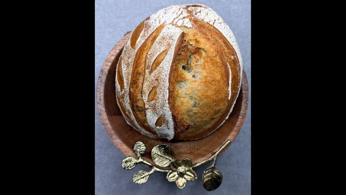 Sourdough bread is baked on site at Wake Me Up Farms in north Fresno.