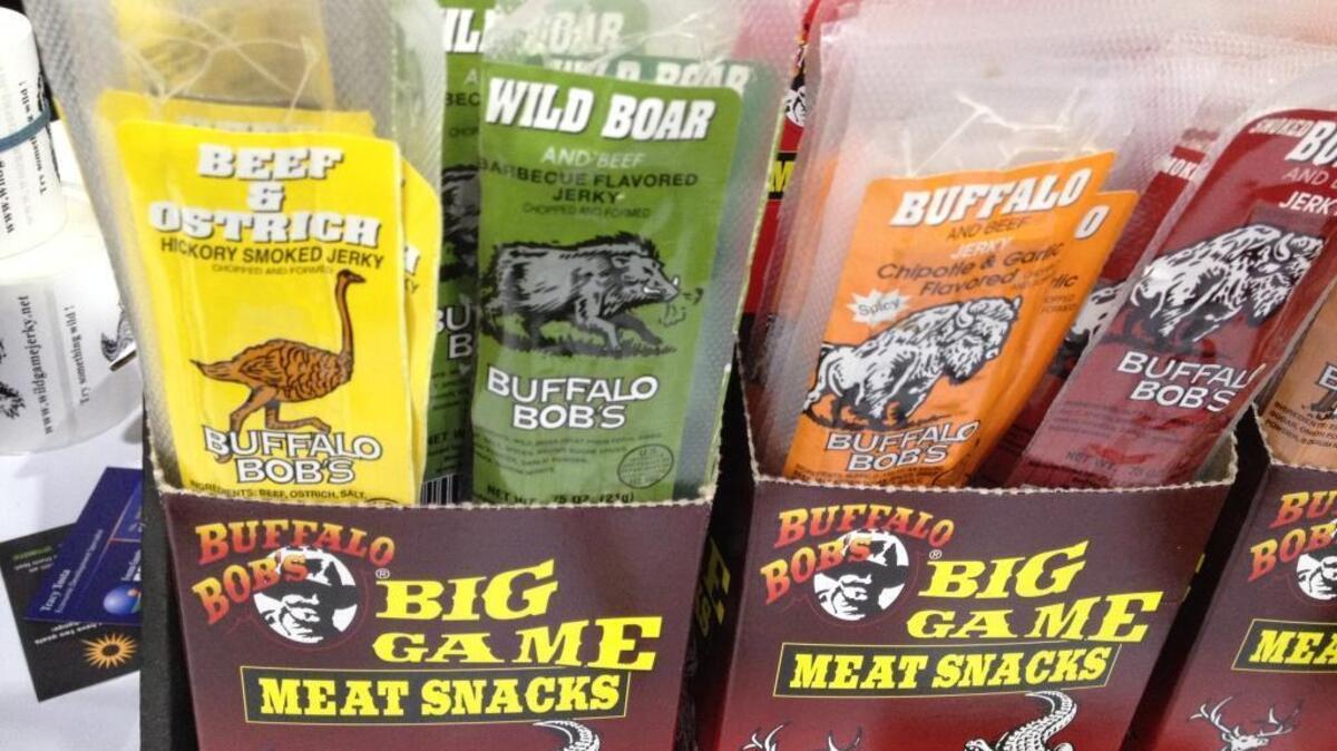 Wild Game Jerky, from Merced’s Buffalo Bob’s, is one of the products showcased at the 2017 Fresno Food Expo.