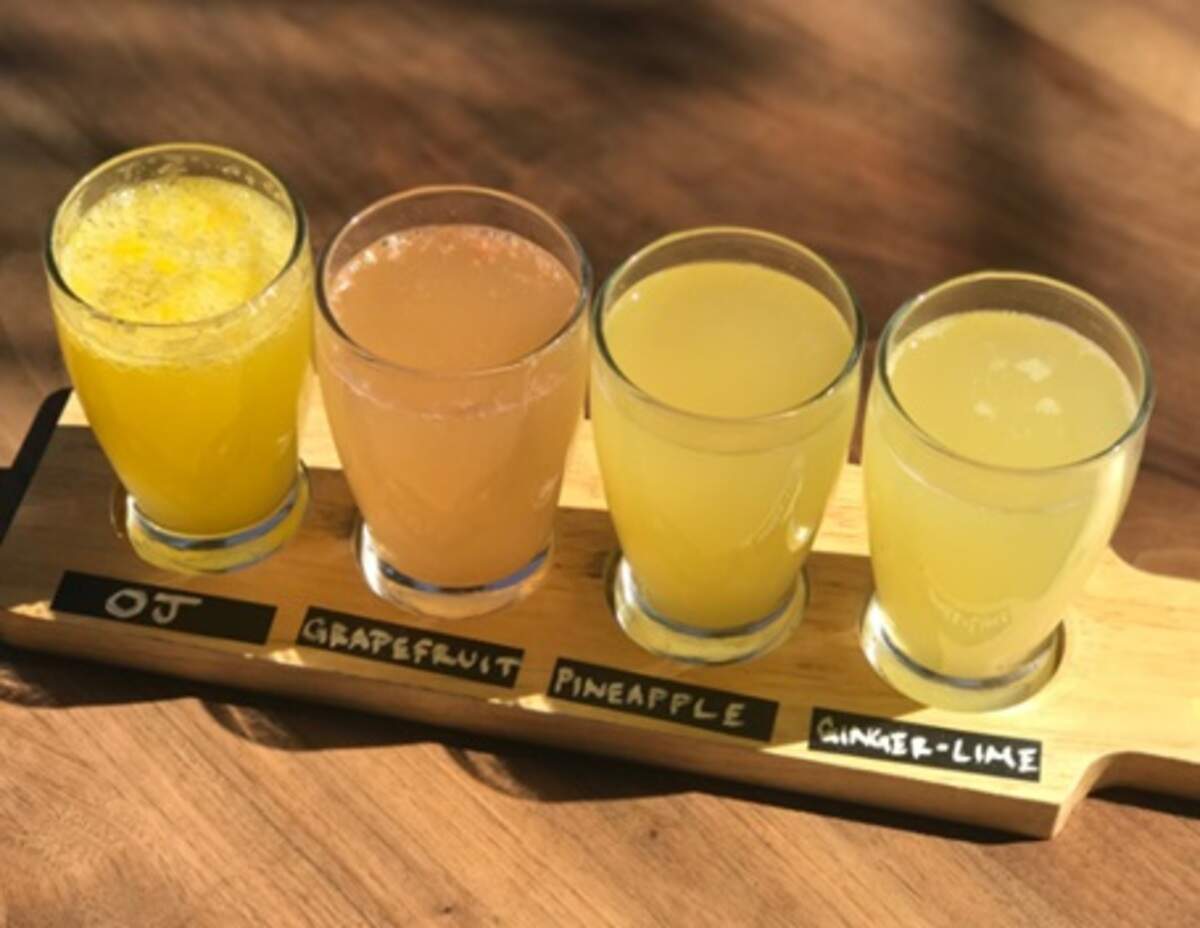 For Mother's Day weekend, Eureka! restaurant is selling $12 flights of four different kinds of mimosas. They're made with Champagne and fresh-squeezed juices like orange, pineapple, grapefruit and a housemade ginger-lime juice.