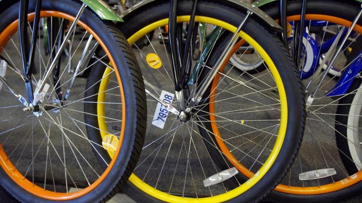 Bikes are traded in for store credit at Steven’s Bicycles in Fresno.