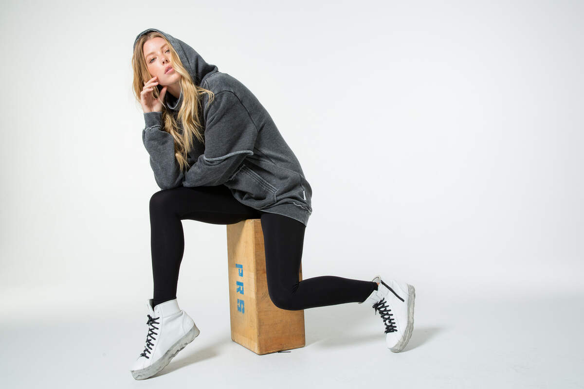 Sweatshirts like this one are for sale at The Laundry Room pop-up shop in Fig Garden Village.