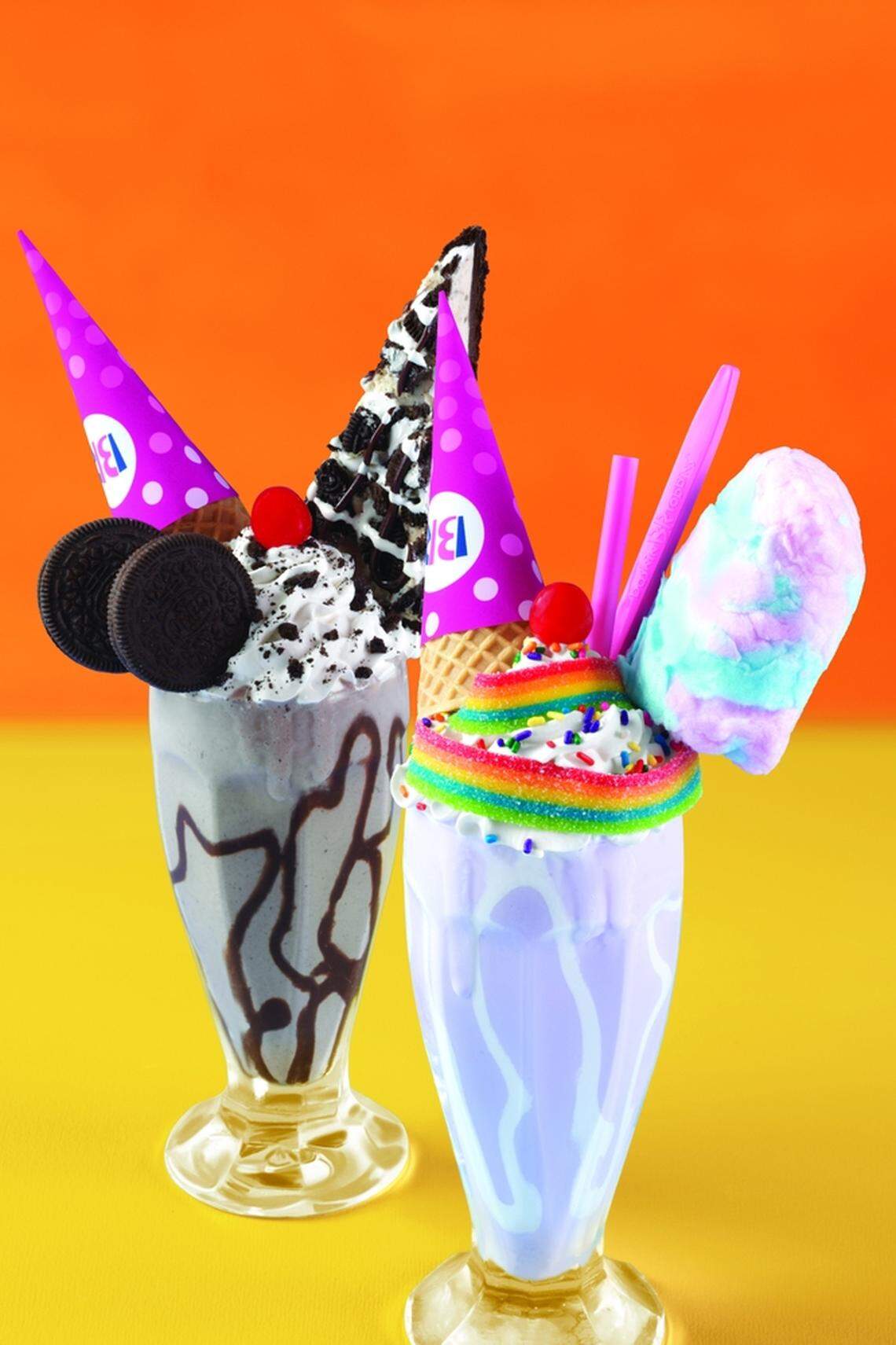 These "freak shakes" are available from Baskin Robbins starting Sunday, July 15.