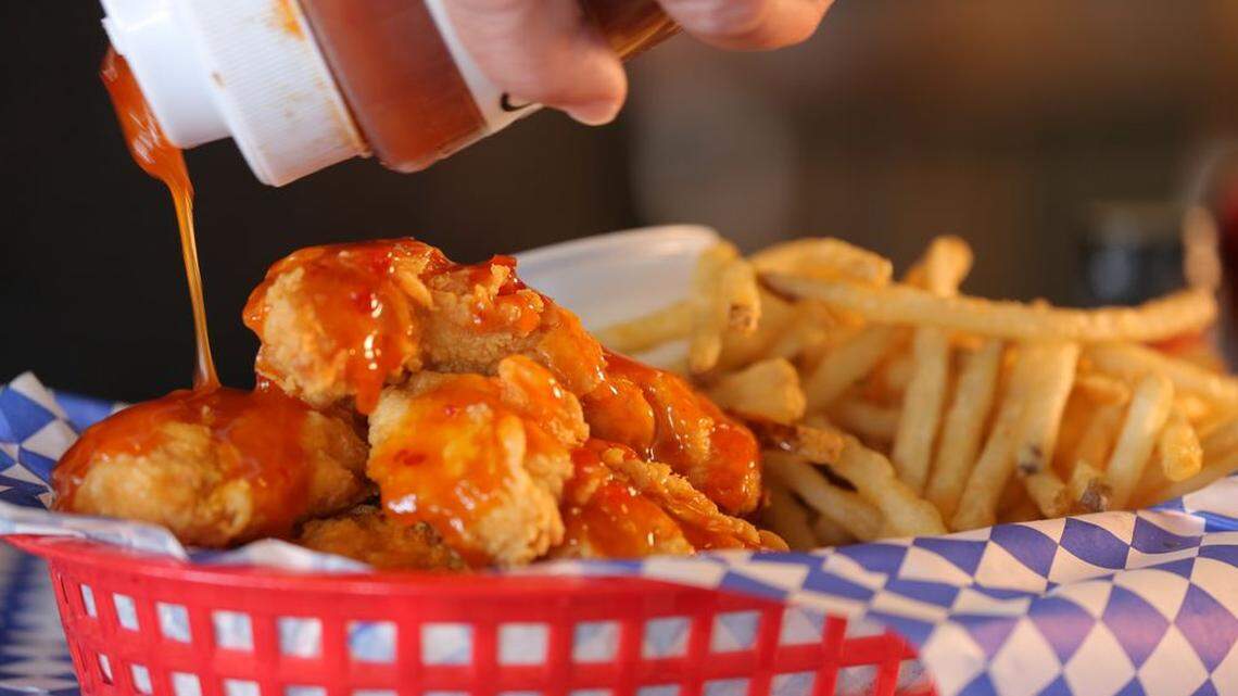 The Chicken Shack has more 30 kinds of sauces to use on its chicken fingers, wings and fries. A new restaurant is opening in northwest Fresno.