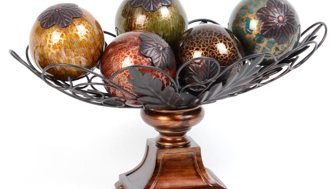 Decorative orbs for sale at Kirkland’s.