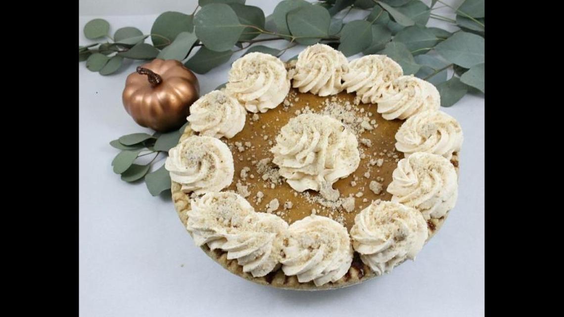 This pumpkin mascarpone pie is for sale at Frosted Cakery in the Tower District.
