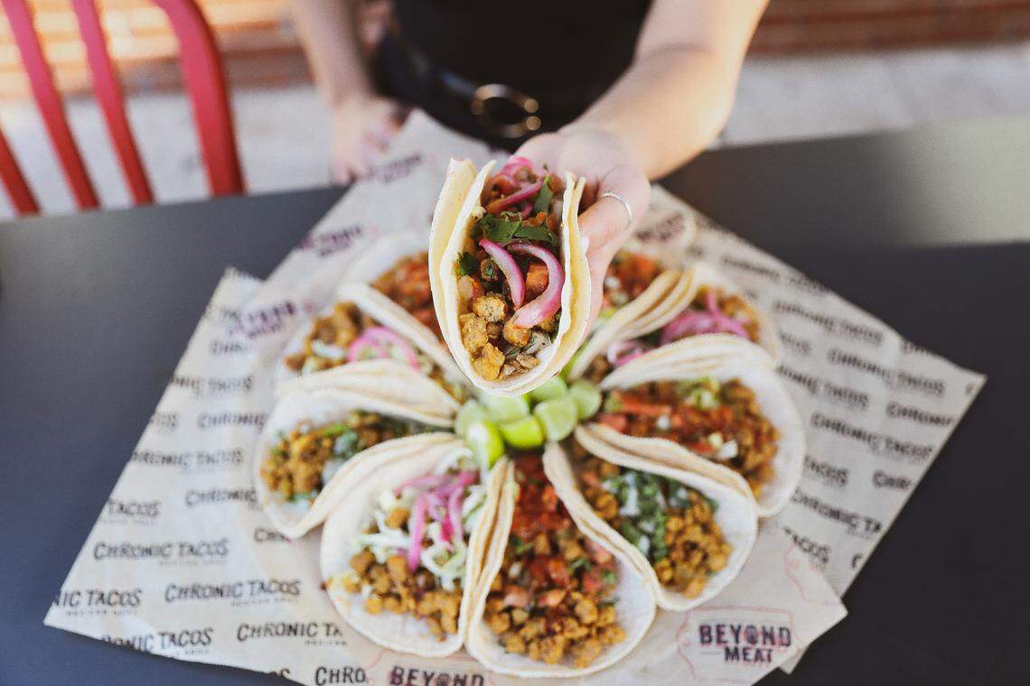 Del Taco restaurants are offering tacos made with Beyond Meat in Los Angeles and San Diego. They are expected to begin offering the vegan tacos this spring or summer in the central San Joaquin Valley.