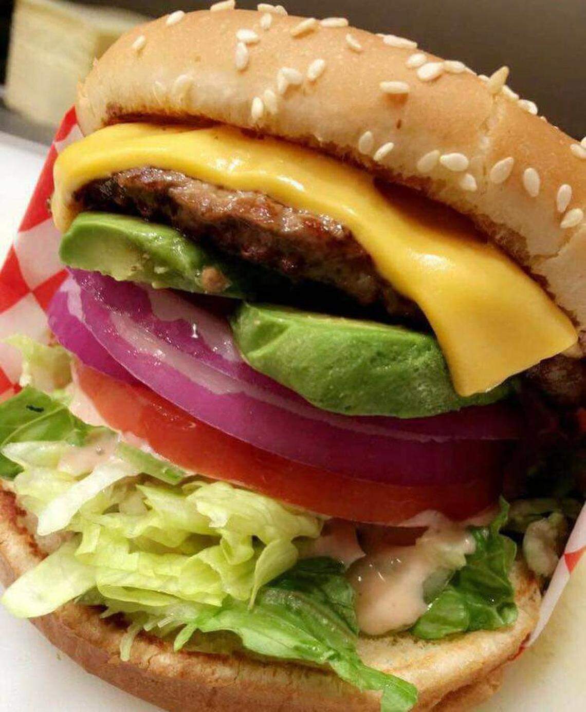 Hamburgers like this one from Frosty Queen's Facebook page are available at the restaurant.