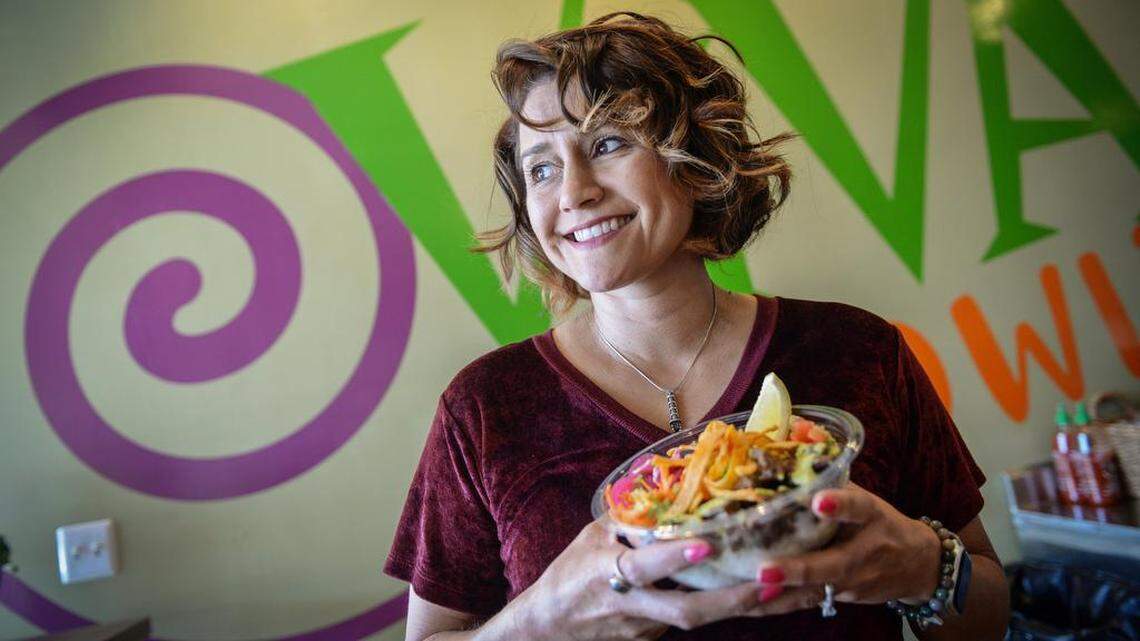 Elsa Rodriguez Killion, owner of Viva Be Bowl’d, says the lighter bowl options are an alternative to the more hearty meals at Casa Corona, next door, which her family has run for over 20 years.