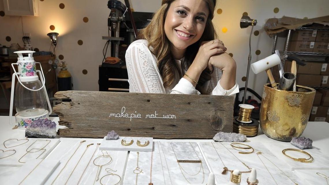 
Fresno-based jewelry maker Alana Little in her workshop.
