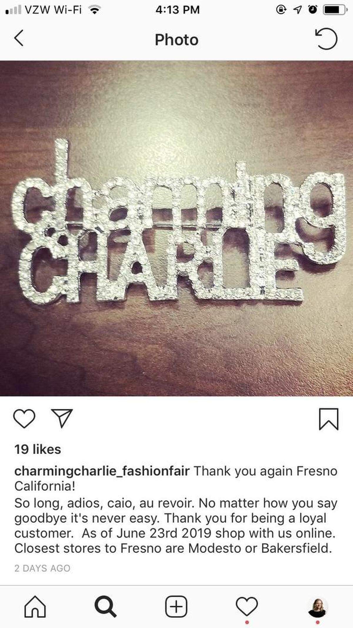 Charming Charlie, the jewelry and accessories store at Fresno’s Fashion Fair mall, closed last weekend.