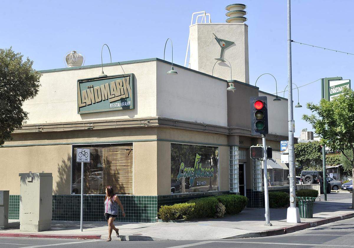 The Landmark restaurant and bar in the Tower District, on Olive Avenue.