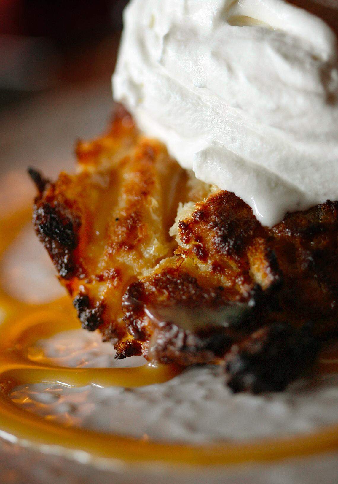 The Cracked Pepper Bistro’s bread pudding’s is its most popular dessert.