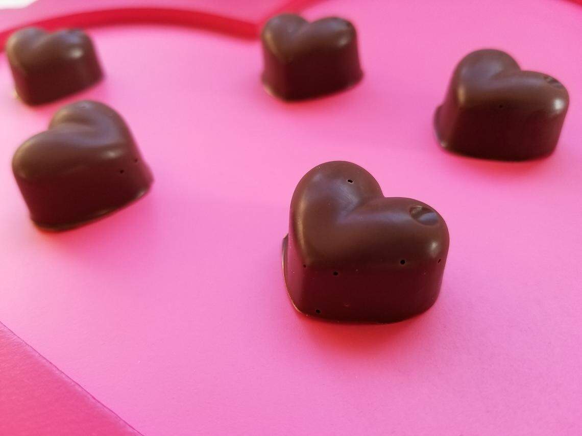 Vegan chocolates like these are available from Fresno-based For the Friends Veg.