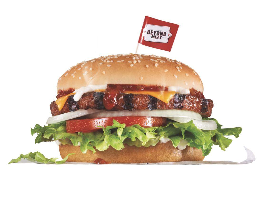 Carl’s Jr. has made its Beyond Famous Star burger a regular part of its menu. It has a Beyond Meat patty, made from peas, beans and rice protein.