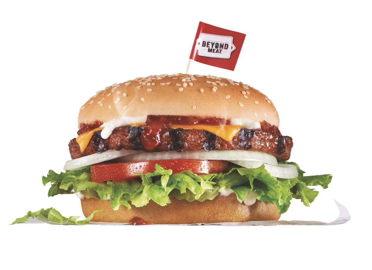 Carl’s Jr. has made its Beyond Famous Star burger a regular part of its menu. It has a Beyond Meat patty, made from peas, beans and rice protein.