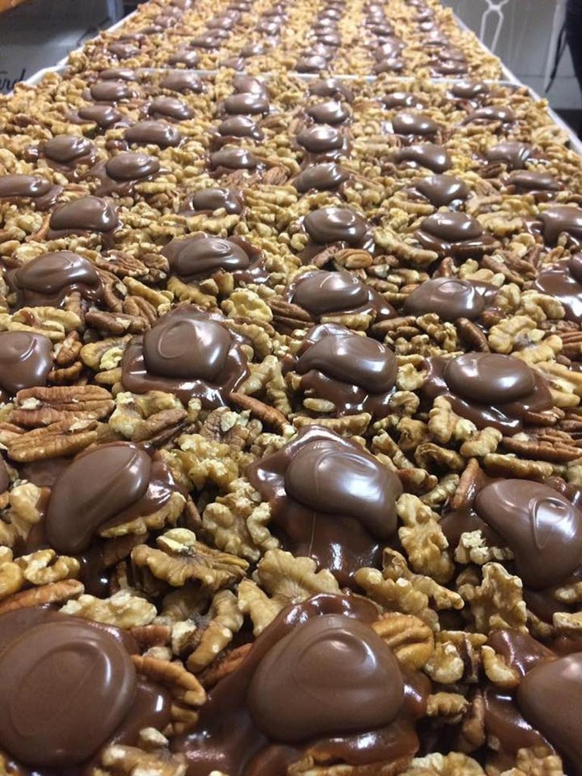 The California turtle is a top seller at Reimer’s Candies & Gifts. It features locally grown walnuts and pecans topped with caramel and a kiss of chocolate. The treat can be ordered online or at the three Reimer’s stores.