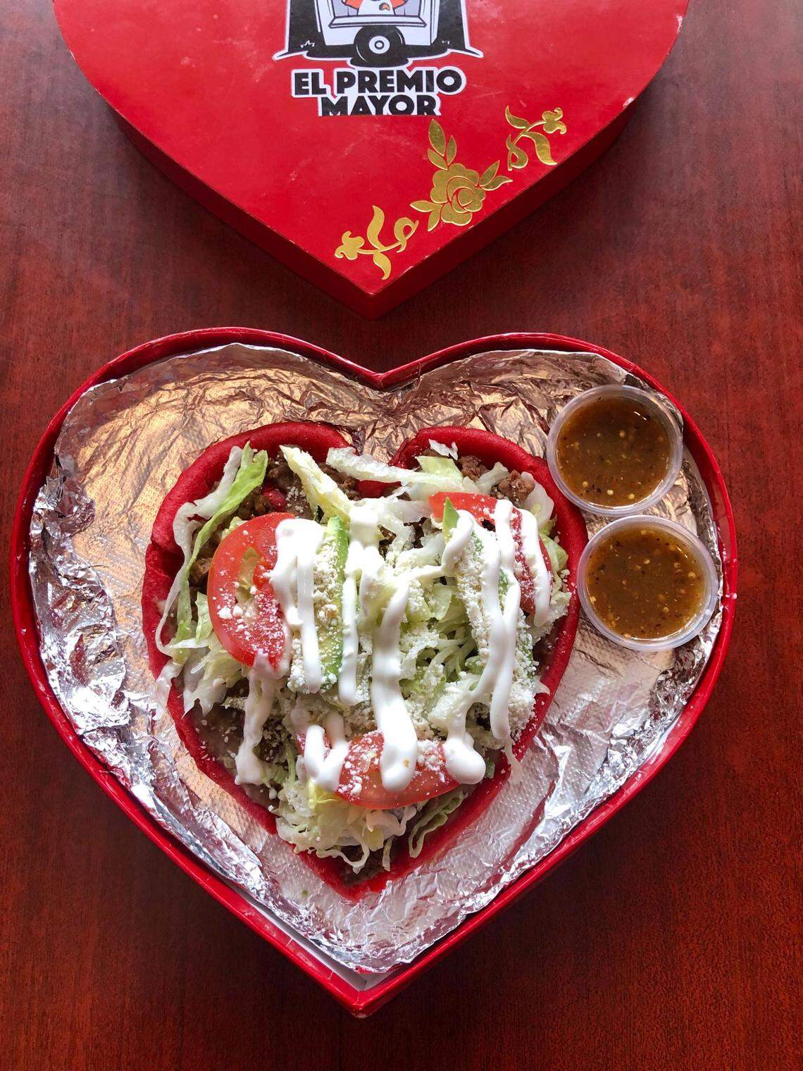 El Premio Mayor will have these heart-shaped sopes available on Valentine’s Day.