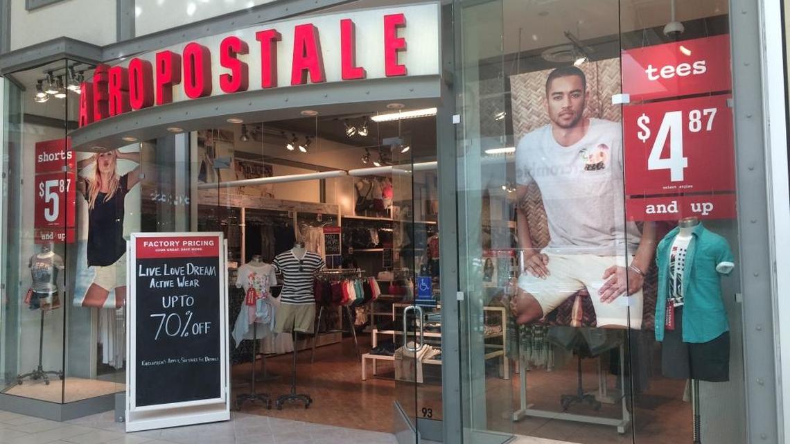 The Aeropostale at Fashion Fair in Fresno, pictured in this undated photo, will remain open. New owners bought the clothing chain out of bankruptcy and decided to keep more stores open than originally expected.