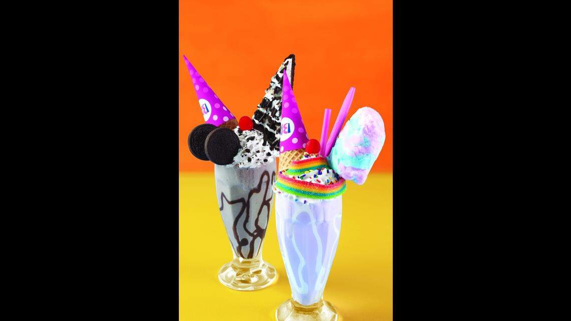 Baskin-Robbins is debuting its new "freak shakes" on Sunday, July 15, National Ice Cream Day.