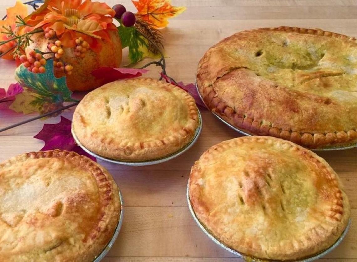 Grandmarie’s Chicken Pie Shop in the Tower District has a variety of pies available for Thanksgiving, including unbaked pies that can be baked at home.