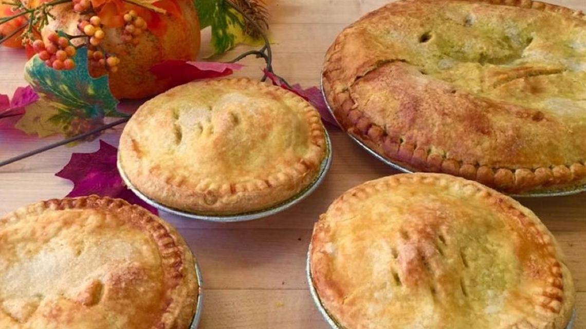 Grandmarie’s Chicken Pie Shop in the Tower District has a variety of pies available for Thanksgiving, including unbaked pies that can be baked at home.