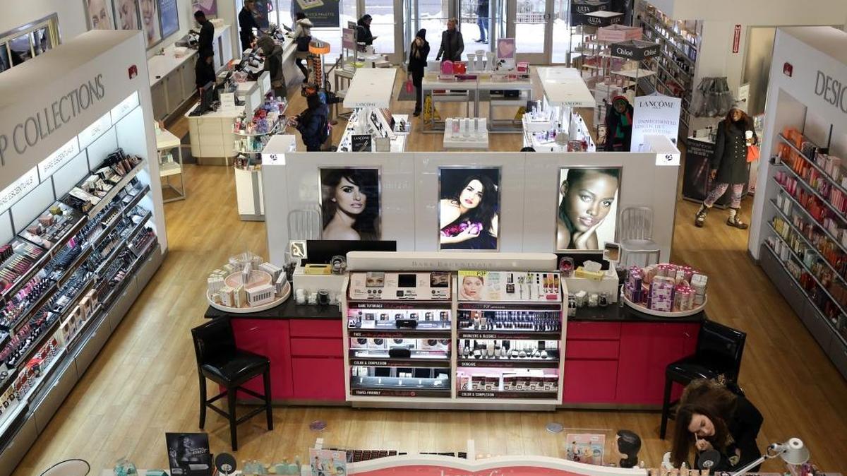 Customers shop for beauty supplies at an Ulta Beauty in Chicago in February, 2015.