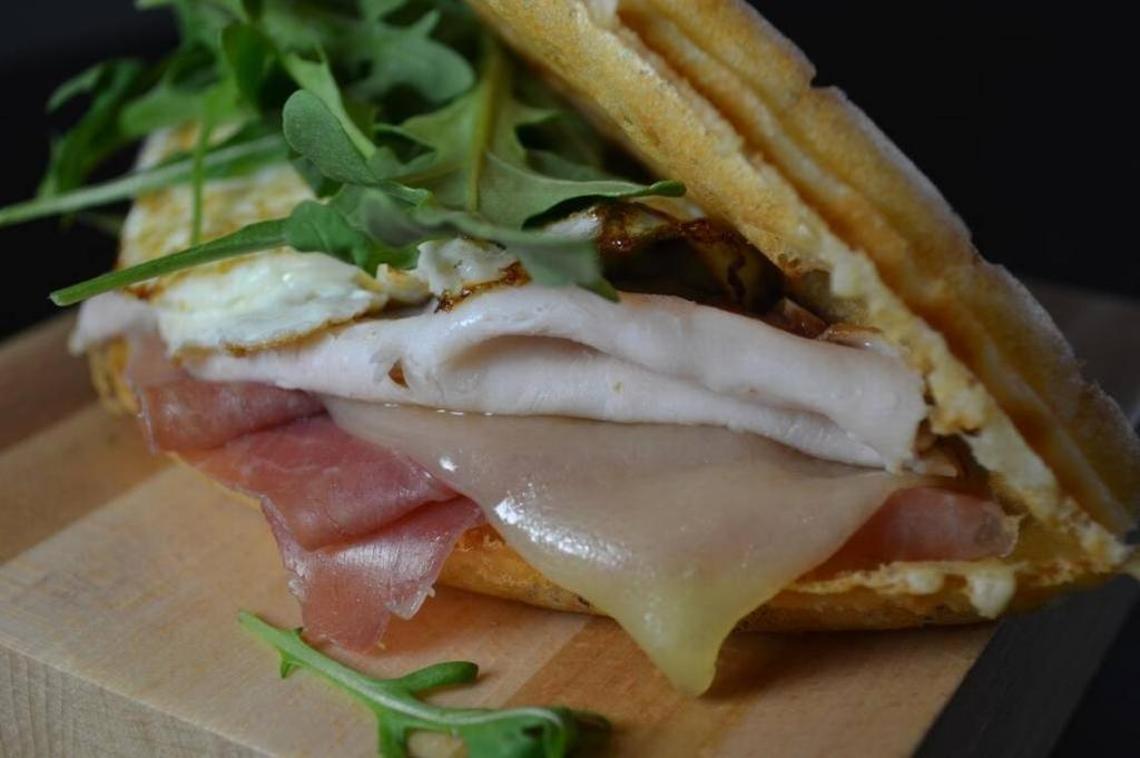 Griddle Me This made sandwiches like this Monte Cristo with over-easy egg using waffles instead of bread when it was open at 7675 N. Blackstone Ave. in Fresno. Less than a year after opening, it has closed.