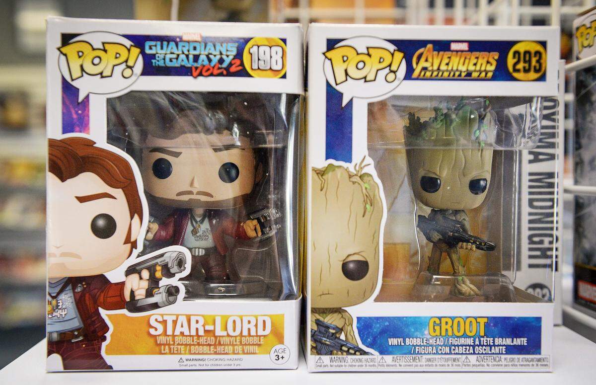 Guardians of the Galaxy Funko Pop figures are among dozens of such collectibles from various pop culture media now available at Pop Stop, a new comic book store in Fresno. 