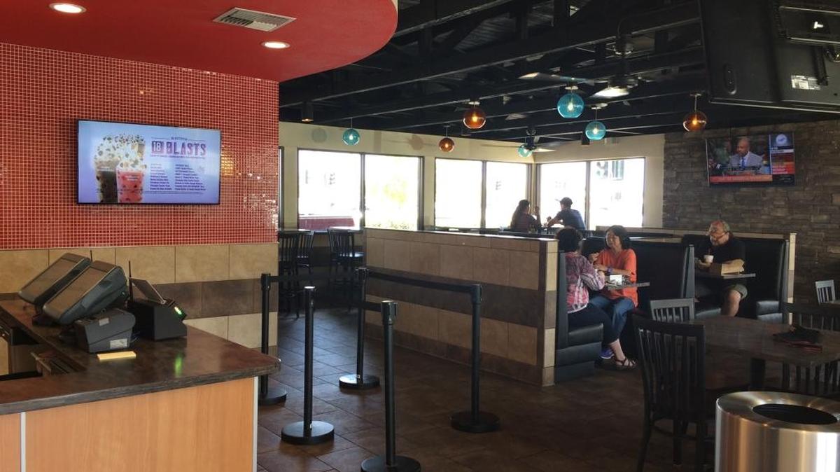 
Sanger’s new SONIC Drive-In is the first in the Valley to have indoor seating. The owner is experimenting with indoor seating in addition to the more standard car-side service and drive-thru.
