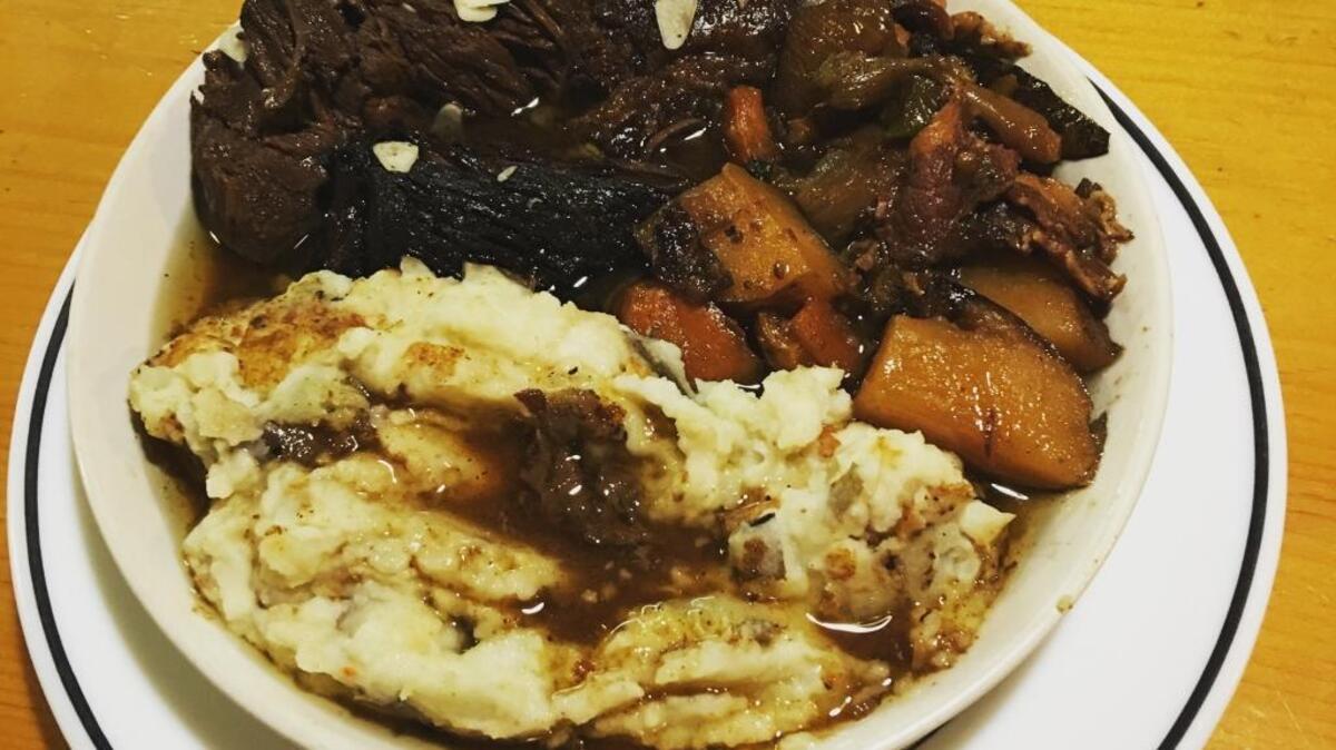 Peeve’s Public House had added a version of the pot roast once served by now-closed restaurant The Daily Planet. Peeve’s will serve the dish, with garlic mashed potatoes and winter vegetables, until its menu changes next month.