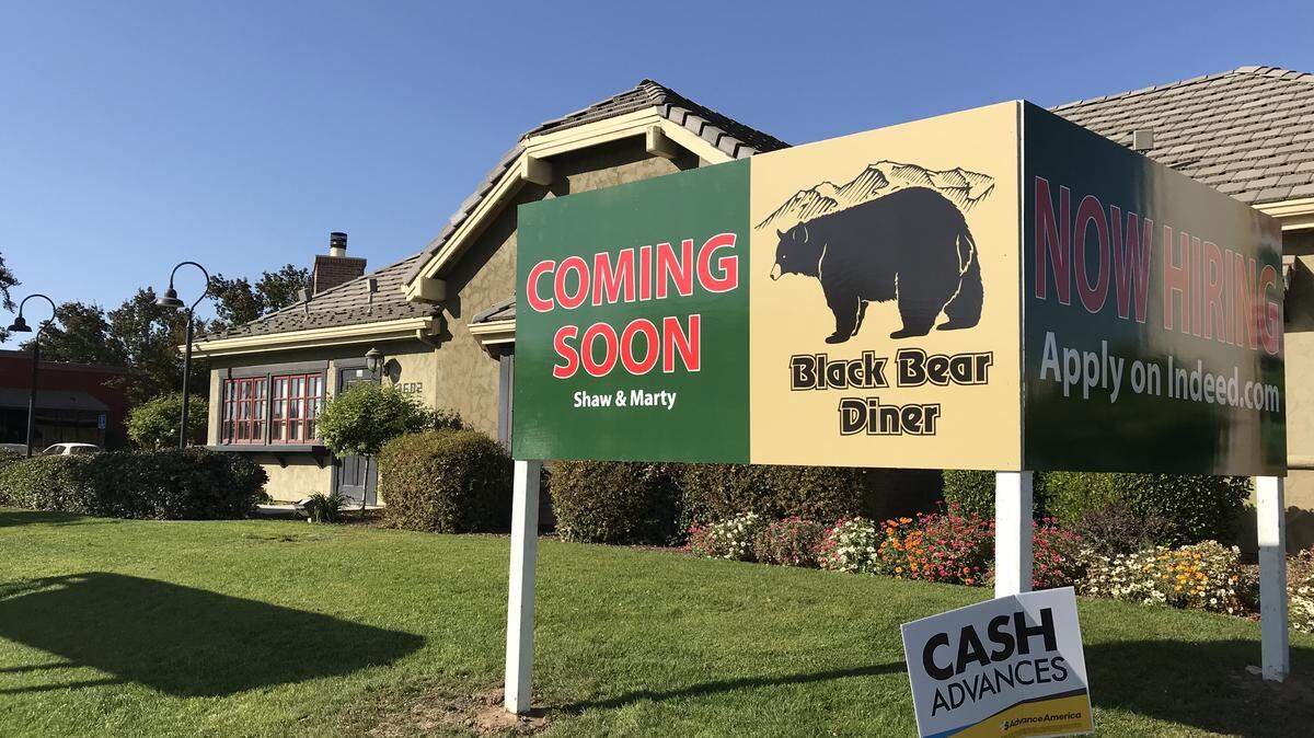 Black Bear Diner is taking over the former Marie Callender’s Restaurant & Bakery space on West Shaw Avenue. It is slated to open in February or March of 2019.