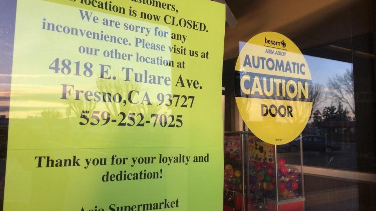 The Asia Supermarket near Blackstone and Ashlan avenues has closed less than a year after it took over the former Vons space. The original Asia Supermarket on Tulare Avenue remains open.