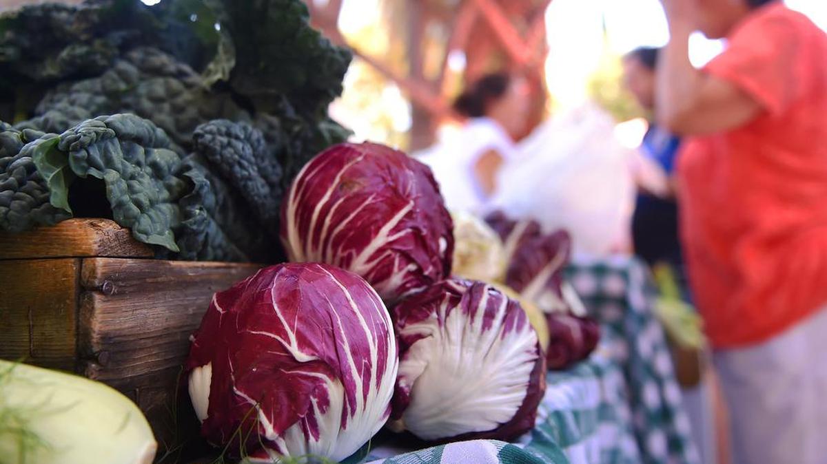 Radicchio for sale at the Vineyard Farmer’s Market in north Fresno, in a 2019 file photo. A $65 million federal grant announced on Sept. 2, 2022, aims to foster greater innovation in agricultural technology in the central San Joaquin Valley and promote more marketing opportunities for small-scale farmers in the region, including those from historically disadvantaged ethnic or racial minorities.
