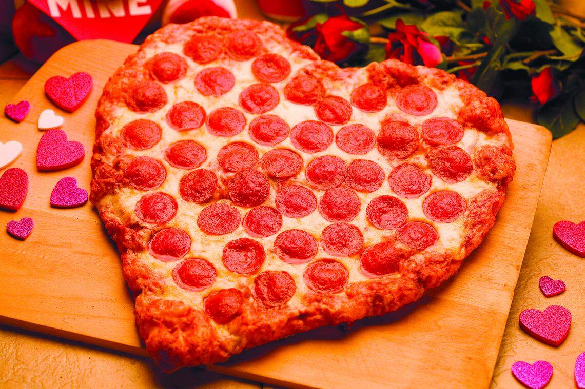 Me-n-Ed’s is once again selling its heart-shaped pizza at all its restaurants.