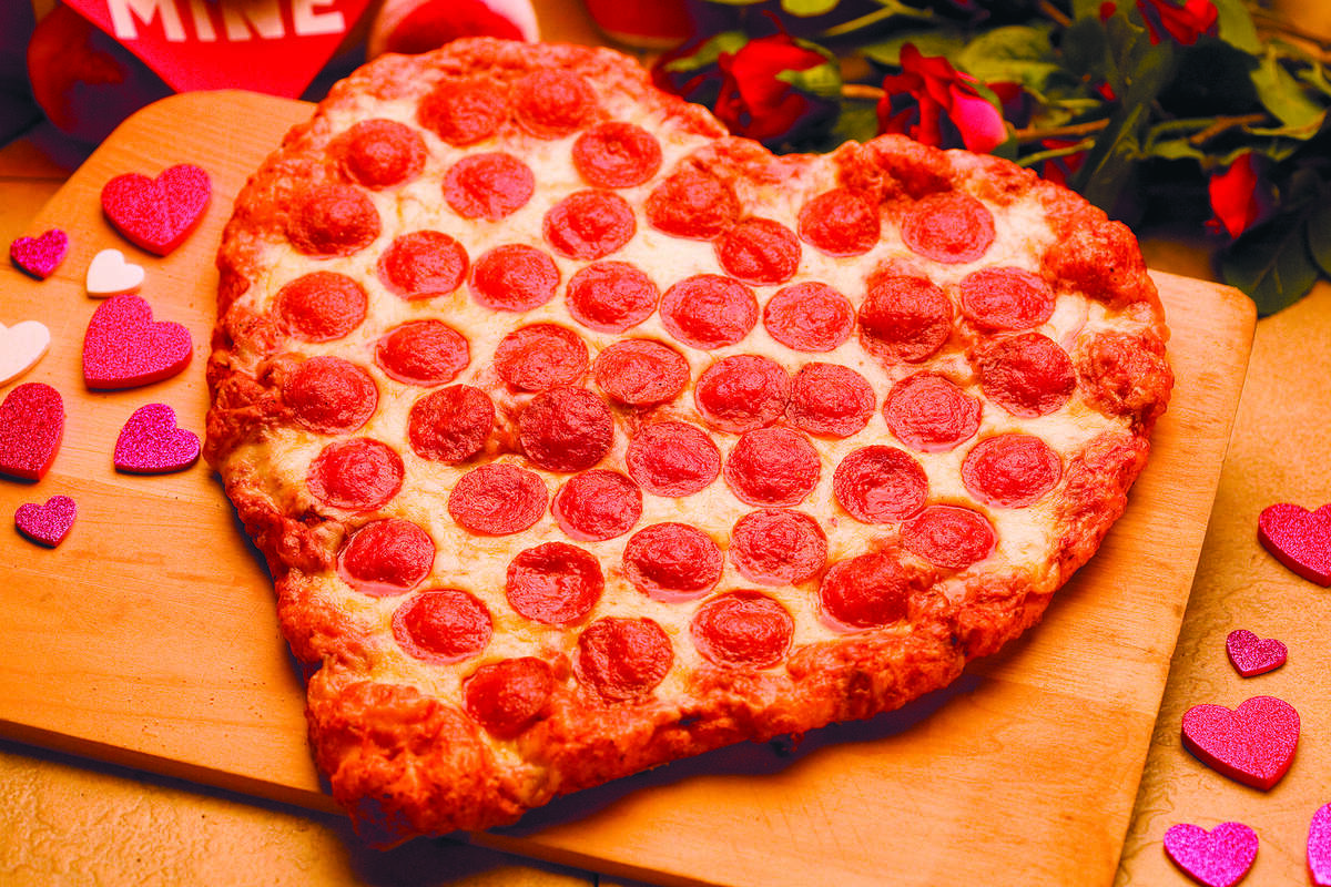 Me-n-Ed’s is once again selling its heart-shaped pizza at all its restaurants.