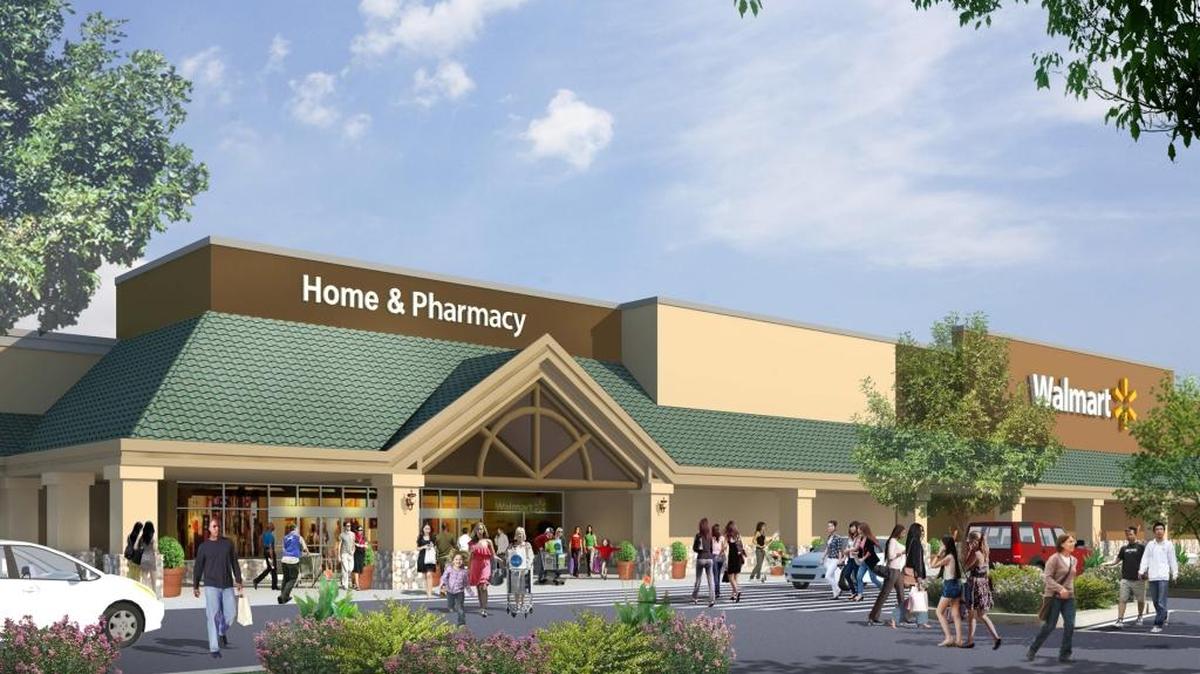 Walmart released this image of what they expect a new super center on Shaw Avenue to look like, The retailer is planning to move its West Shaw Avenue store into the former Camp America RV store, a much larger space that would allow Walmart to sell more groceries and be open 24 hours.
