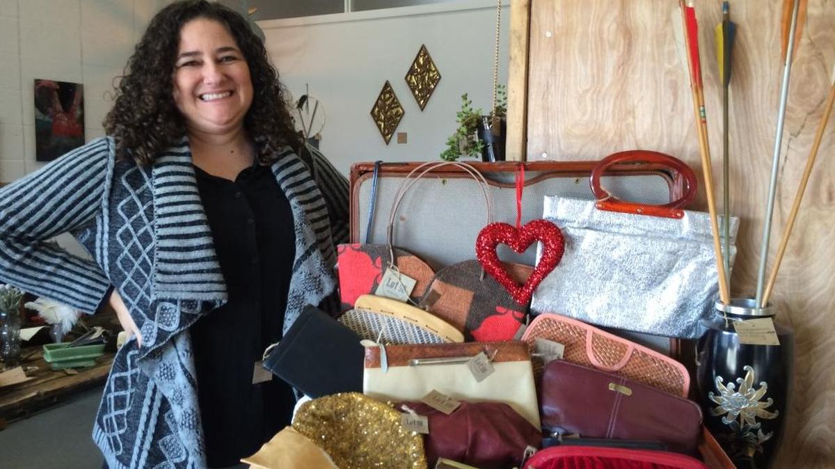 Stephanie Pearl and her wife run Lot 96 Curiosities, at Van Ness Avenue and Elizabeth Street. It’s only open on weekends.